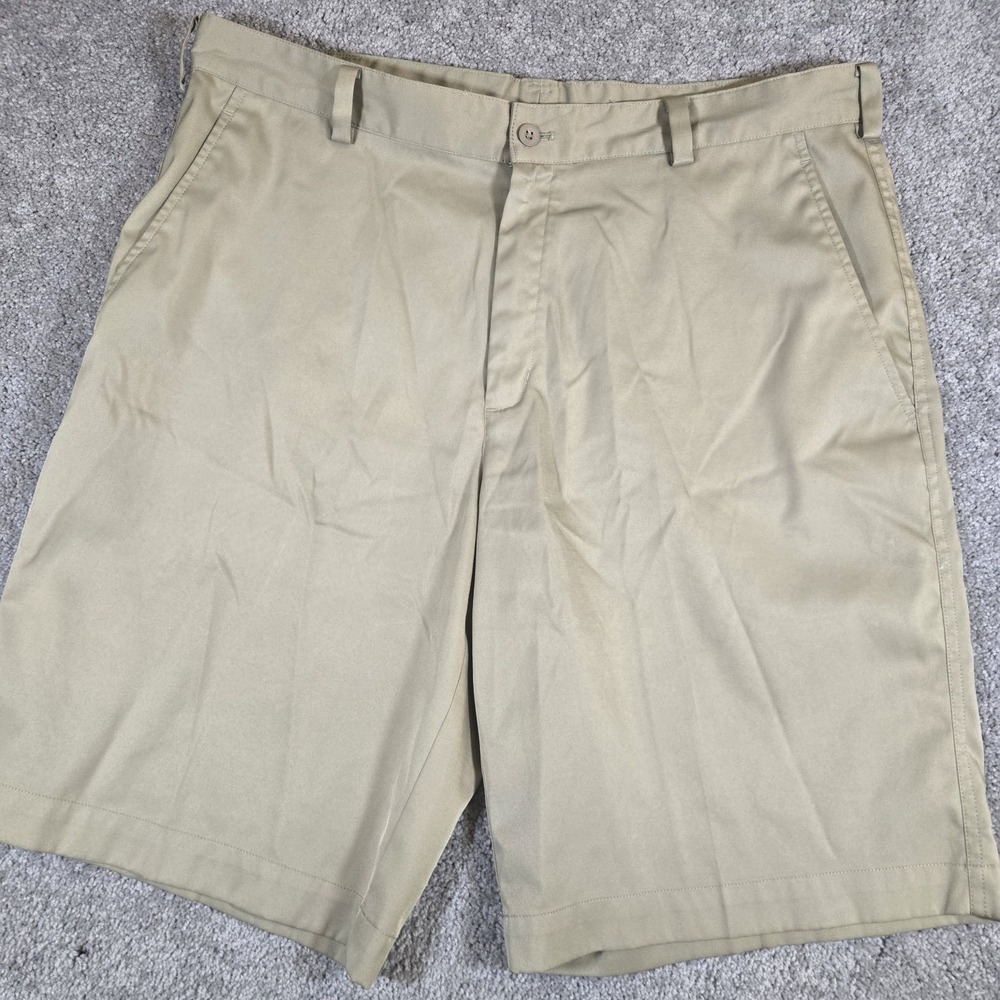 Nike Golf Dri-fit Mens Khaki Chino Shorts 36 Standard Fit Casual Outdoor
